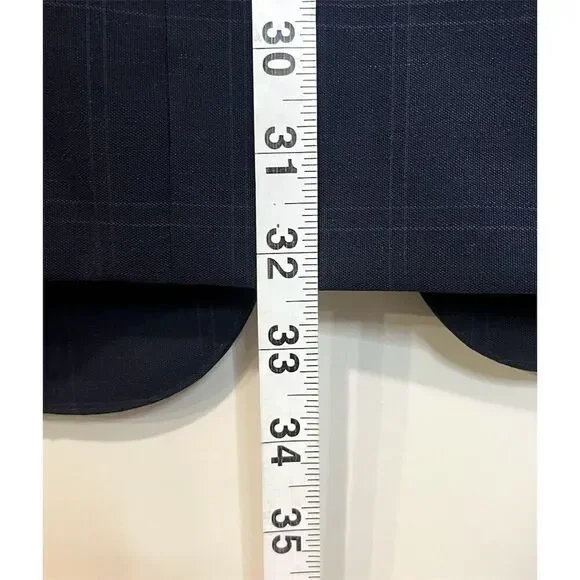 Ermenegildo Zegna Men's 52R Blue Wool Plaid Blazer Formal Designer Business - Picture 12 of 15